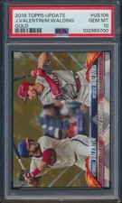 2018 Topps Update Valentin/Walding US106 RC Rookie PSA 10 GEM MINT pop 1
