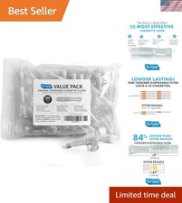 Extra Long Disposable Filters Clear Pack of 100 Perfect Fit for Cigarettes