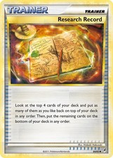 Pokemon Research Record 84/95 Call of Legends Uncommon MP