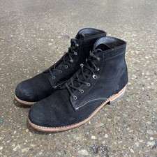 Wolverine 1000 Mile Plain Toe Black Suede Boo...