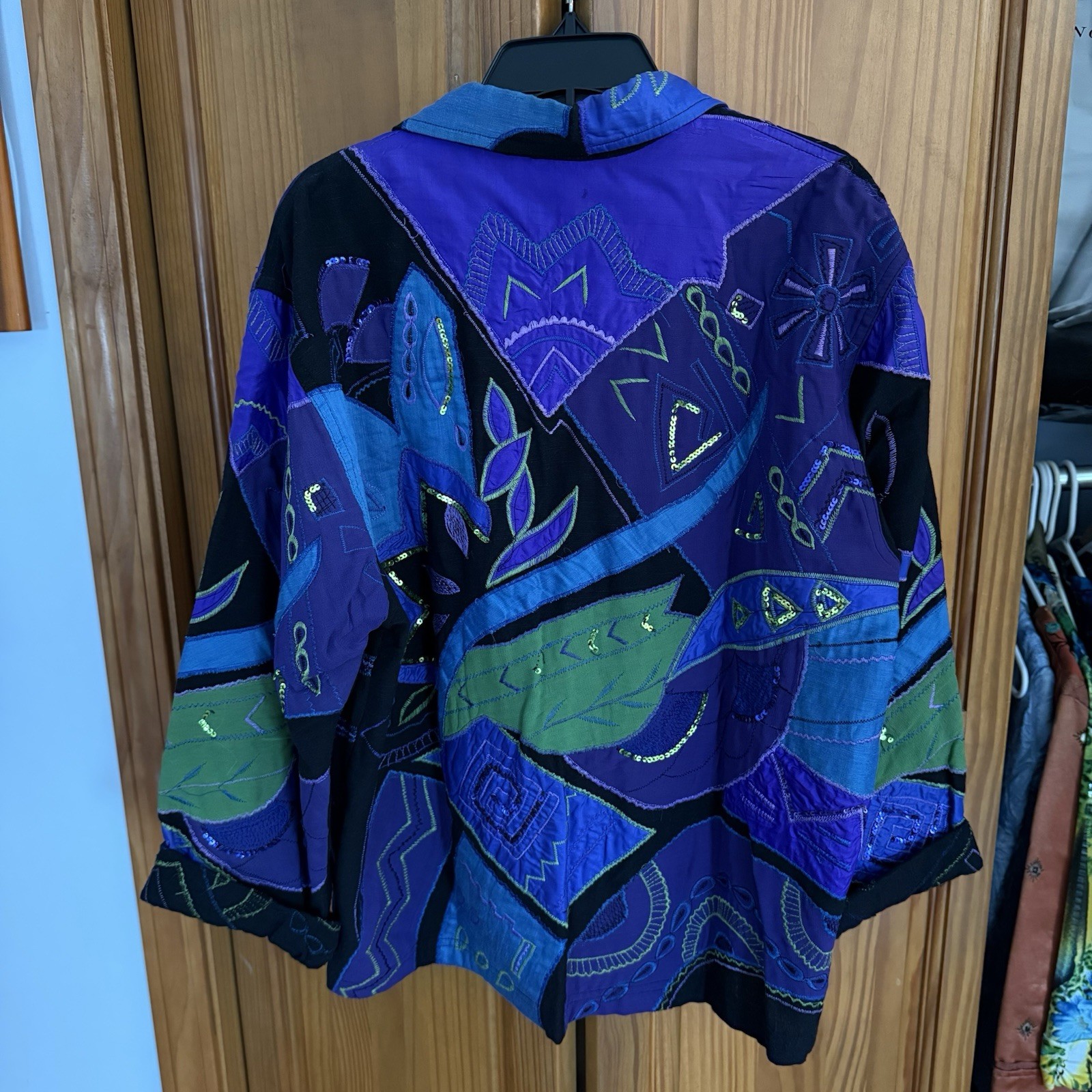 Chico's Women's Multicolor Patchwork Jacket Size … - image 5