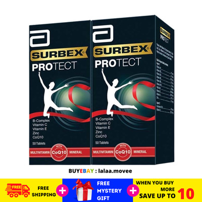 2 x Abbott Surbex Protect Energy Booster mit B-Komplex, Vitaminen & CoQ10 50er