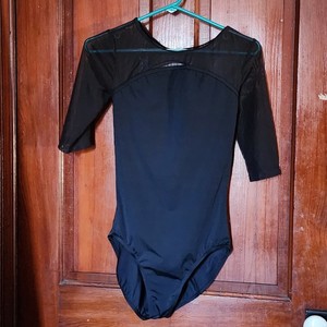 Weissman Black Dance Costume Medium Adult Leotard