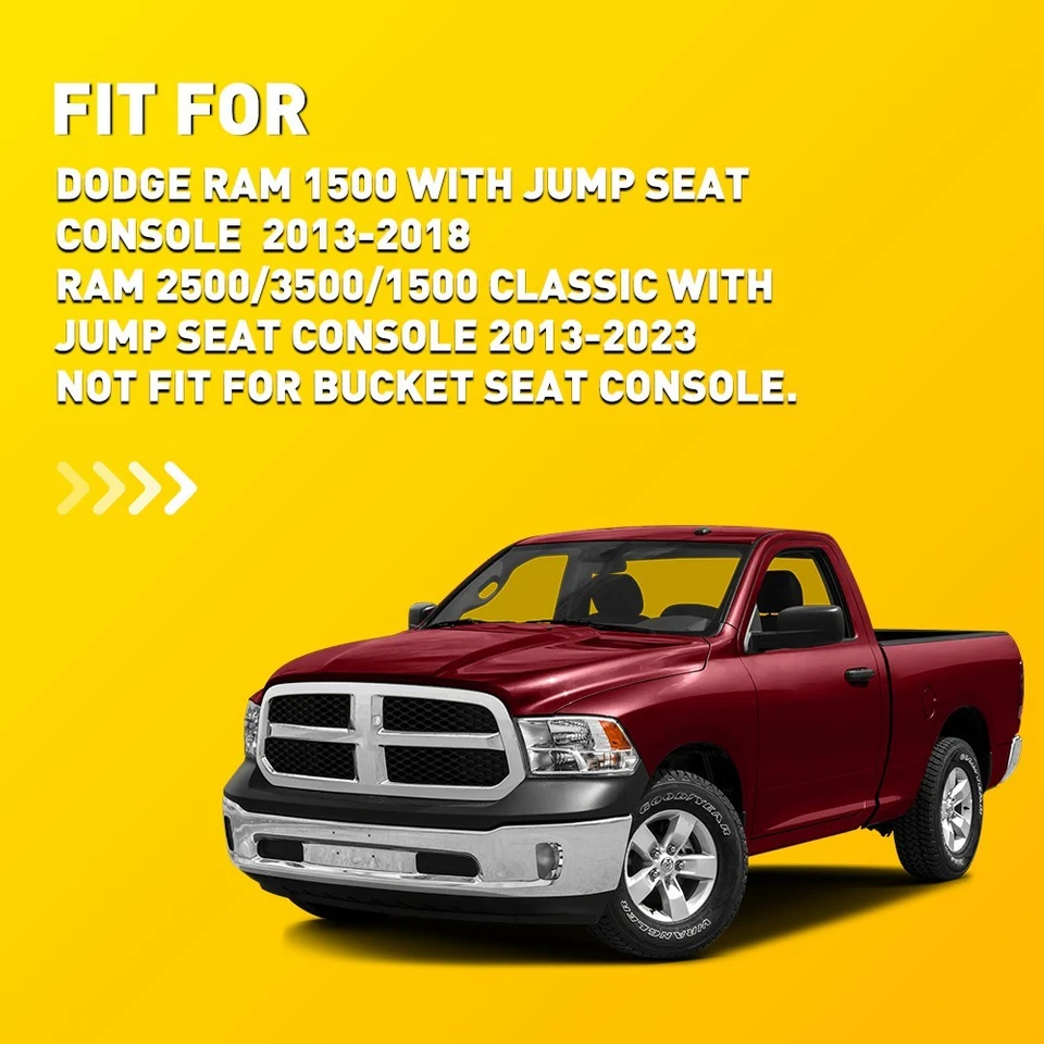 Подходит для Dodge RAM 1500 2500 3500 2013-25 годов выпуска чехол на подлокотник центральной консоли 10X - Изображение 2 из 4