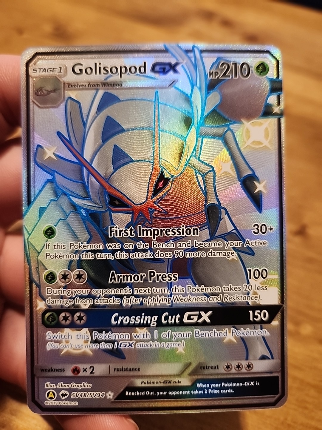 Golisopod GX SV48/SV94 Hidden Fates: Shiny Vault Holo