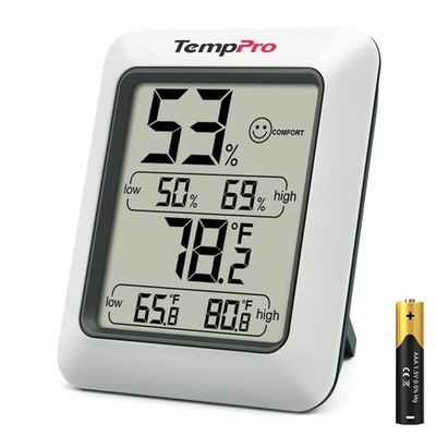 TempPro TP50 Digital Hygrometer Indoor Thermometer Room Thermometer and Humid...