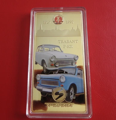 * Großer Gedenkbarren DDR 1949-1990 * Trabant P 601 * TOP *ca.100x50mm(Schub158) - Bild 1 von 2