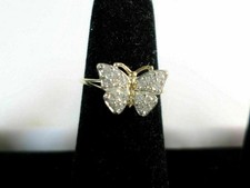 2Ct Lab Created Diamond Women's Pretty Butterfly Ring In 14k Yellow Gold Finish