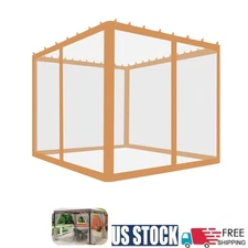 Outdoor Patio Netting Umbrella Mosquito Netting with Zip 4 Doors Bug Insect Net