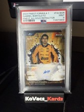 2024 Topps Finest Formula 1 Gabriel Bortoleto Gold Refractor Autograph 25/25 