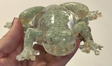 Natural  Frogs Resin Figurines W/sea shells Frog Statues Decorations Fishbow...