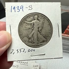 1939- S Walking Liberty Half Dollar Silver Fine details fast shipping