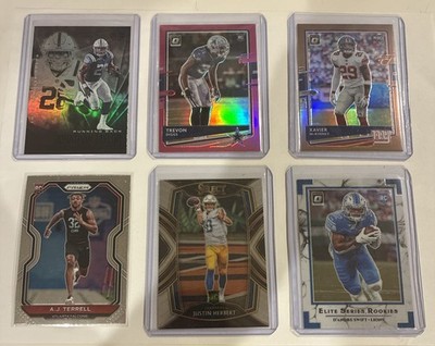 2020 Football 6 Card Color Lot Prizm, Optic, Select Pink, Herbert, Taylor RC s 