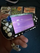 Sony PSP White Handheld Console 1003 + Original Charger & Games