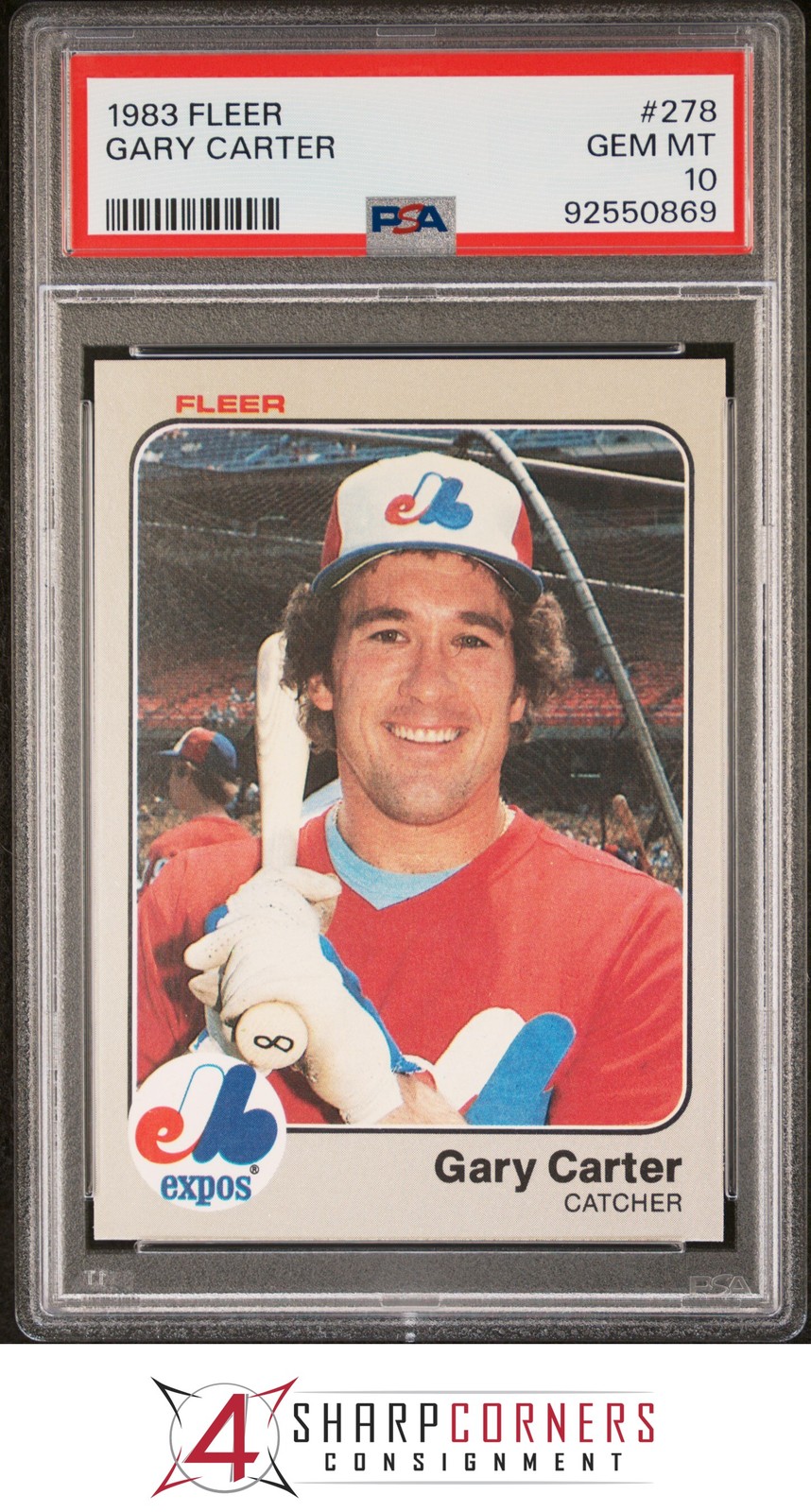 1983 FLEER #278 GARY CARTER EXPOS HOF PSA 10