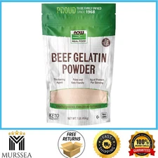 NOW Foods Beef Gelatin Powder 1 lb | Unflavored | Thickener | 9g Protein