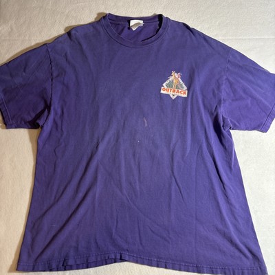 Vintage Kangaroo Shirt XL Outback Steakhouse Purple Distressed
