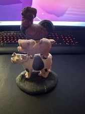 Vintage 1950s Cast Iron Cow, Pig, Chicken Door Stop