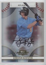2008 Donruss Threads Gold Signatures 139/275 Jordan Schafer #53 Auto 07gz