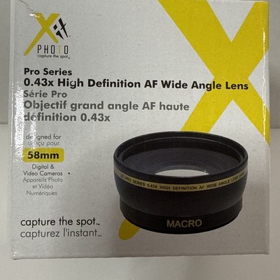 Xit Pro 58mm 0.43x Professional Wide Angle Camera Lens Macro Adapter XT58WAB