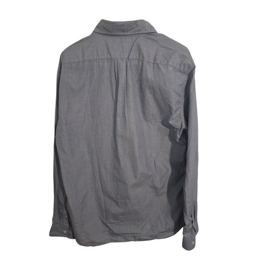 J.CREW Men Large Secret Wash Cotton Shirt 100s 2-Ply Yarns Button Up Slim blue - Picture 2 of 3