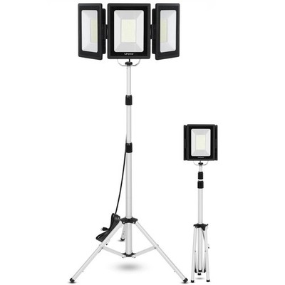21000lm Led Work Light With Stand, Foldable Worklight 3 Brightness | Telescoping