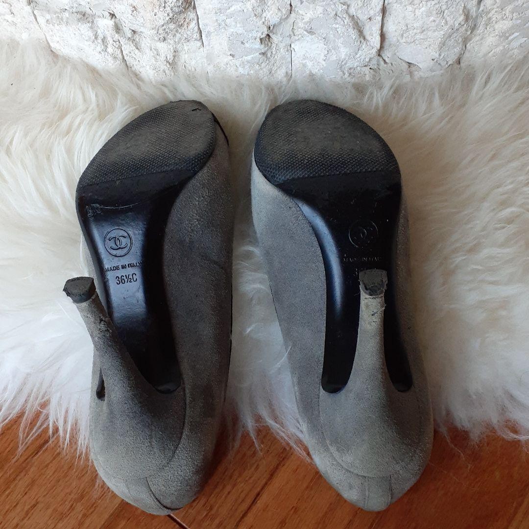 Chanel Pumps Heels Shoes Round-toe Bicolor Size 36.5 US About6.5 For Women thumbnail 20