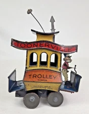 Nifty 1922 Toonerville Trolley Made In Germany 4 7/8" Long Works Excellent Cond