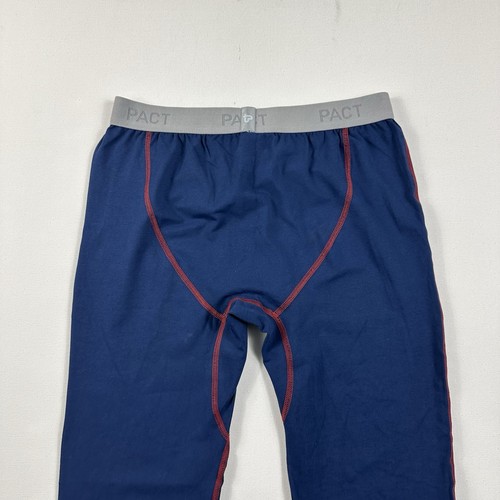 Pact Organic Cotton Joggers Pajama Pants Base layer Mens Medium Blue Bottoms - Picture 4 of 7