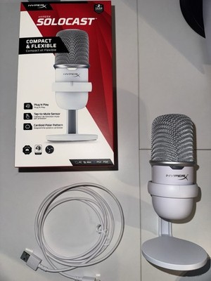 HyperX SoloCast Kondensator Gaming Mikrofon USB-C Weiß - Sehr guter Zustand!