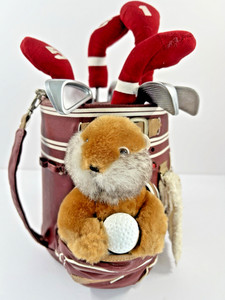 Gemmy Caddyshack Dancing Gopher Golf Clubs Bag Plays “I'm All Right” Works VIDEO