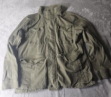 Lucky Brand Men's Army Green Zip Up Heavy Cotton Bomber Field Jacket Size L