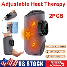 2PCS Electric Foot Ankle Massager Heating and Vibration Hot Compress Pain Relief