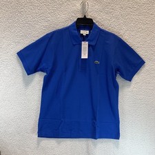 Lacoste Men's Polo Shirt M Blue Classic Fit Short Sleeve 100 Cotton Preppy