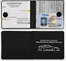 2PCS Car Registration and Insurance Card Holder, 10.6'' 4.8'' Essential Auto