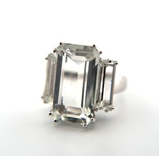 Size: 9 Thailand 925 Sterling Silver Synthetic Aquamarine Ring 7.6g