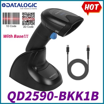 Datalogic QD2590-BKK1B Handheld 2D USB Imager Barcode Scanner With Cable & Base