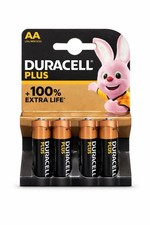 Duracell Plus AA Alkaline Batteries - Pack of 4