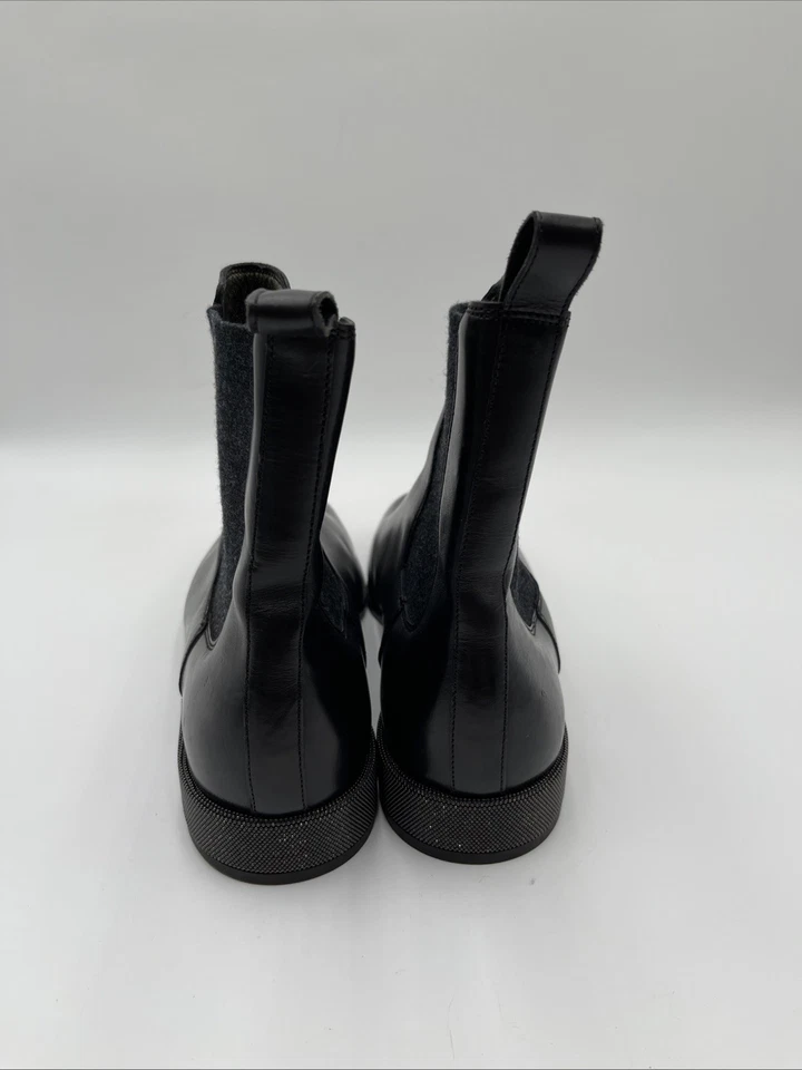 Botas Chelsea Brunello Cucinelli Mujer Cuero Negras Talla 40” Foto 4 de 4