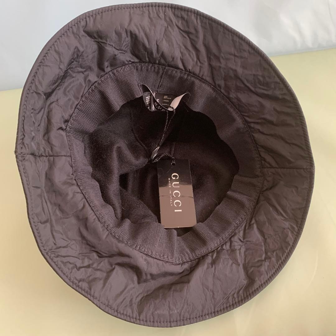 Gucci Bucket Hat Nylon Black Size M Women Authentic thumbnail 6