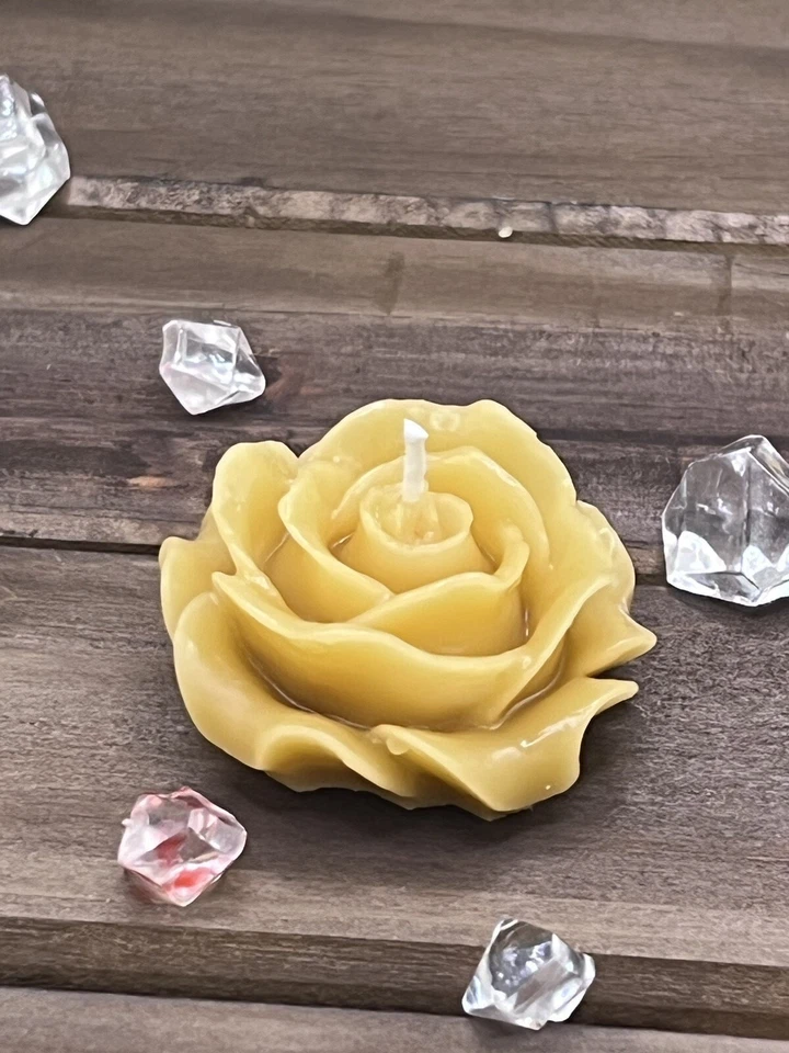 Velas flotantes de cera de abejas rosa 100 % cera de abejas pura, paquete de 6, orgánicas Foto 2 de 4