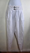 Dolce & Gabbana White Dress Pants Pin Stripes Trousers Sz IT 40 Small 4 5 6