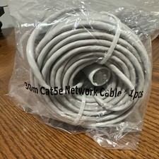 30 meter Ethernet Cat 5e Network Cables SEALED NEW - Lot of 4 