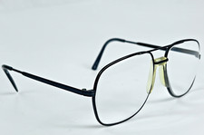 Vintage Style Unbranded Black Metal Aviator 58-16-145 Eyeglasses FRAME ONLY