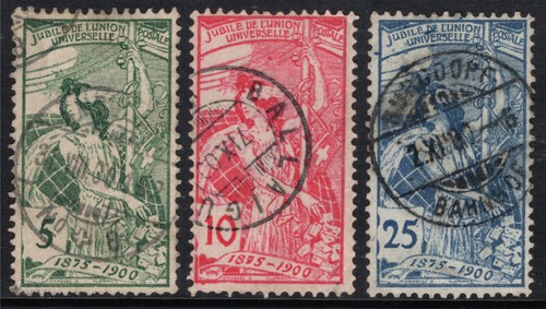 Switzerland 1900 25th Anniversary of UPU SG 188a/90a Cat £80 Fine Used