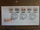 AUSTRALIA 1990 BOOMTIME SET/STRIP 5 STAMPS FDC- GLEN WAVERLEY TOWN HALL