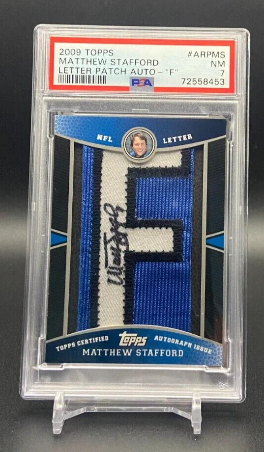 Matthew Stafford Topps Letter Patch Autograph #ARPMS F