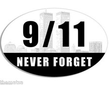 5" 9/11 WTC NEW YORK OVAL NEVER FORGET BUMPER EMBLEM DECAL STICKER MADE IN USA