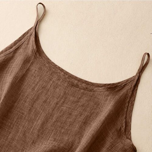 Cotton Linen Camisole Tops For Women Loose Fit Tank Top Summer Sleeveless Shirts - Picture 8 of 48