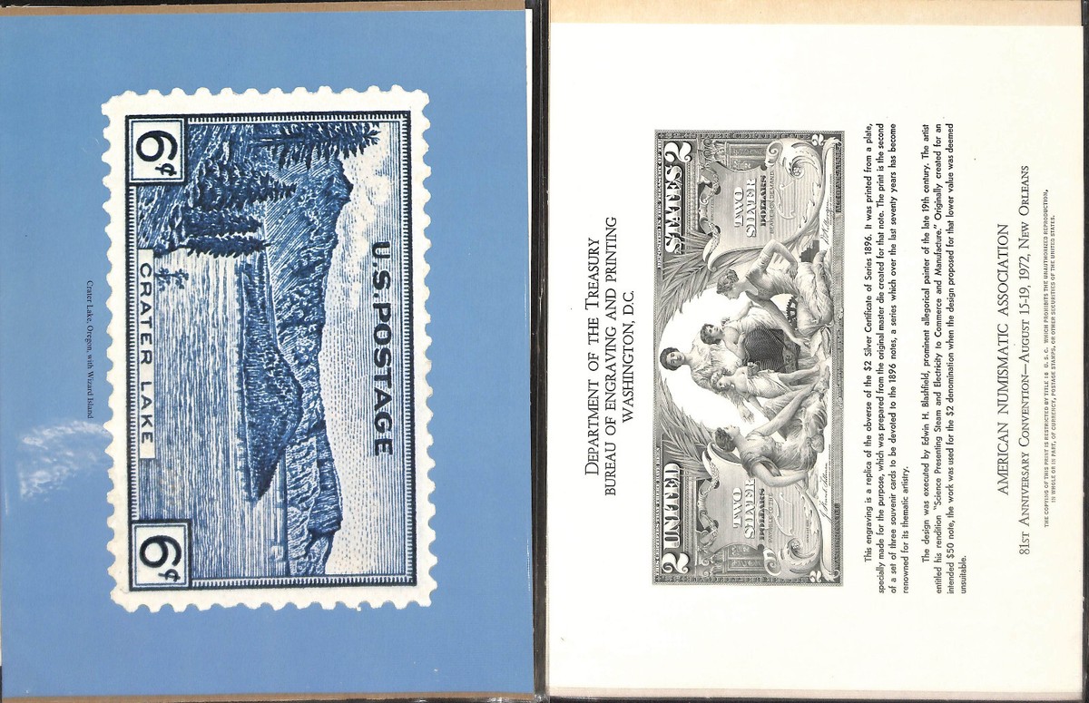 United States Stamp Collection, 1971-1974 ANA Souvenir Cards #NSC4